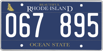 RI license plate 067895