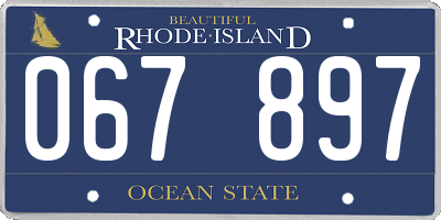 RI license plate 067897