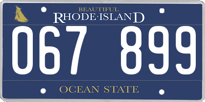 RI license plate 067899