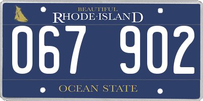 RI license plate 067902