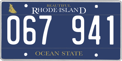 RI license plate 067941