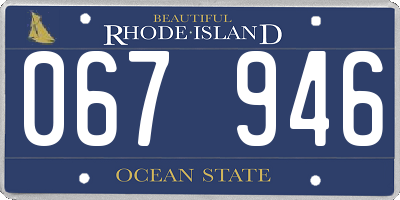 RI license plate 067946