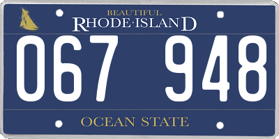 RI license plate 067948