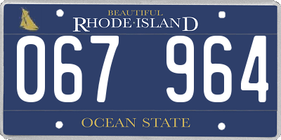 RI license plate 067964