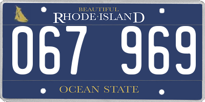 RI license plate 067969