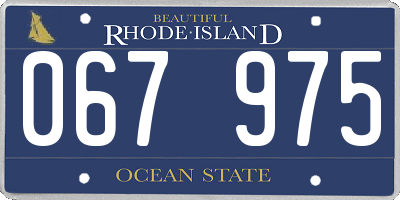 RI license plate 067975