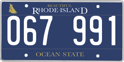 RI license plate 067991
