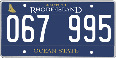 RI license plate 067995