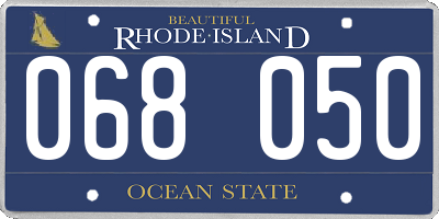 RI license plate 068050