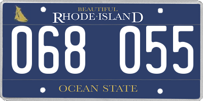 RI license plate 068055