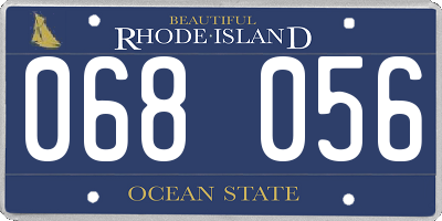 RI license plate 068056