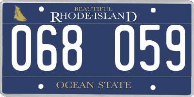 RI license plate 068059