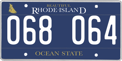 RI license plate 068064