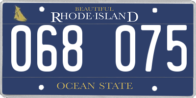 RI license plate 068075