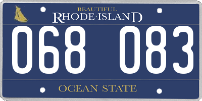 RI license plate 068083
