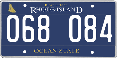 RI license plate 068084