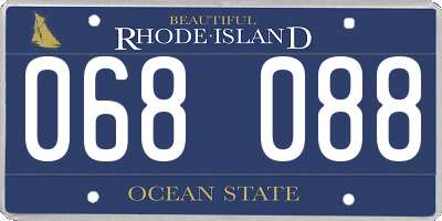 RI license plate 068088