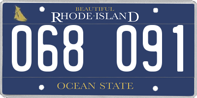 RI license plate 068091
