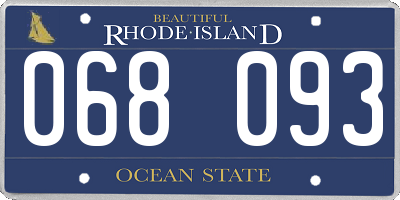 RI license plate 068093