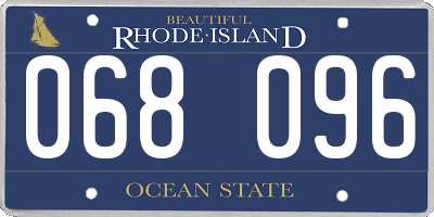 RI license plate 068096