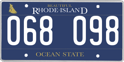 RI license plate 068098
