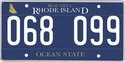 RI license plate 068099