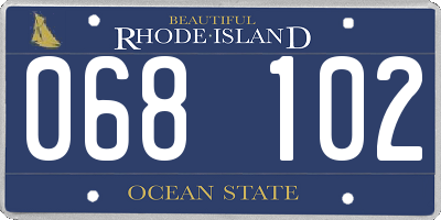 RI license plate 068102