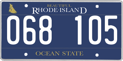RI license plate 068105