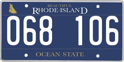 RI license plate 068106