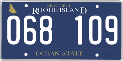 RI license plate 068109