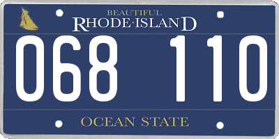 RI license plate 068110