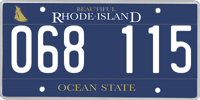 RI license plate 068115