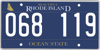 RI license plate 068119