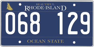 RI license plate 068129