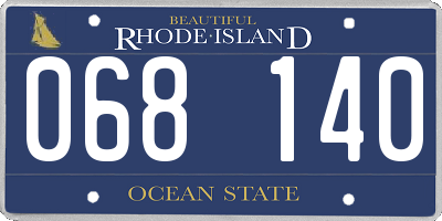 RI license plate 068140