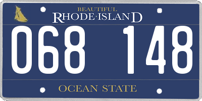 RI license plate 068148