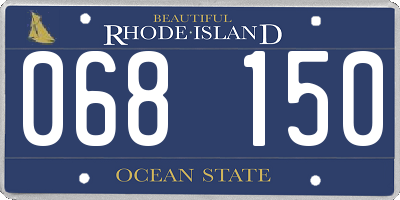RI license plate 068150