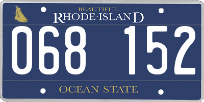 RI license plate 068152
