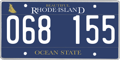 RI license plate 068155