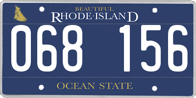 RI license plate 068156