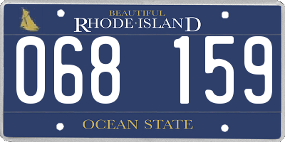 RI license plate 068159