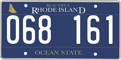 RI license plate 068161