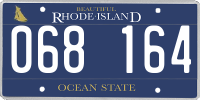 RI license plate 068164