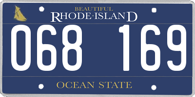 RI license plate 068169