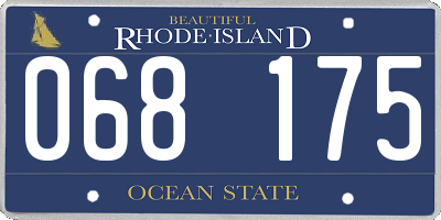 RI license plate 068175
