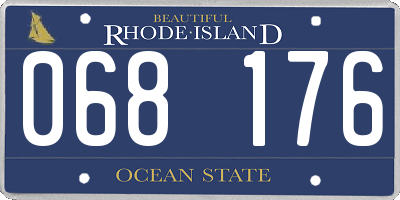 RI license plate 068176