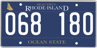 RI license plate 068180