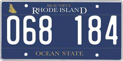 RI license plate 068184