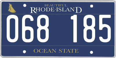 RI license plate 068185