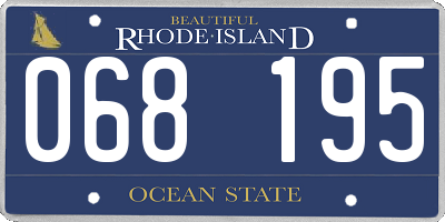 RI license plate 068195